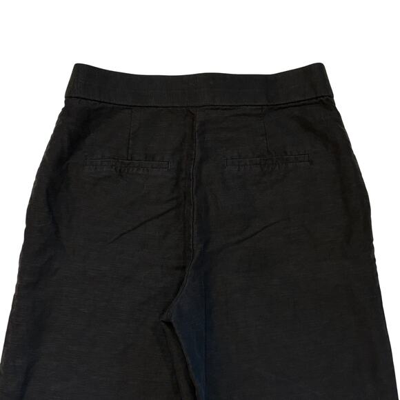 Aritzia The Limitless Pant Womens Size 6 Black Wide Leg Linen Blend Trouser - Picture 4 of 11